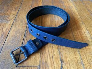 VELEZ Blue Leather Belt Mens sz 38